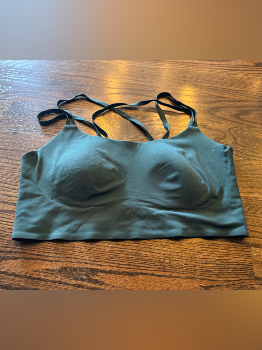 aerie Seamless Double-Strap Bralette in Deep Teal